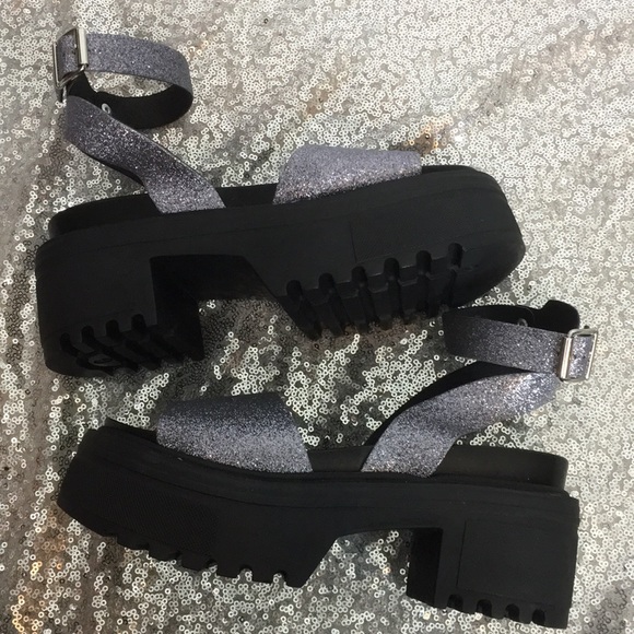 Topshop Shoes - Topshop glitter platform sandals